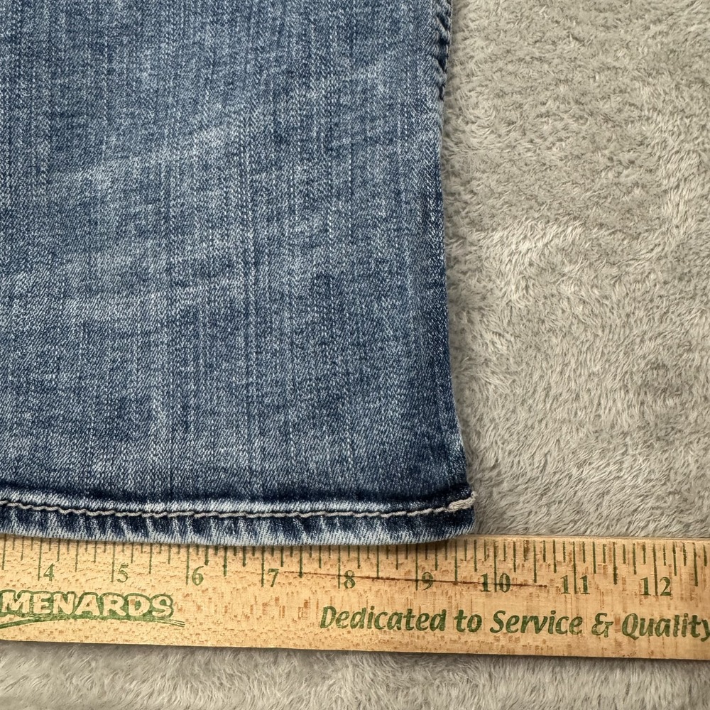 Silver Jeans Co Mens 40x30 Gordie Blue Loose Relaxed Straight Stretch Whiskered - Picture 13 of 16